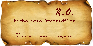 Michalicza Oresztész névjegykártya